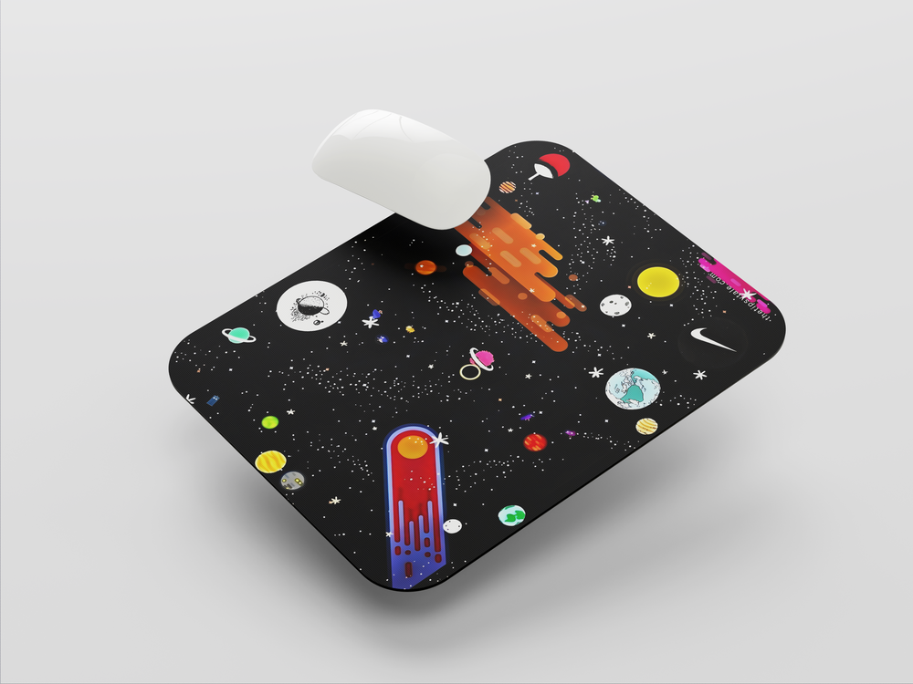 "LET'S PLAY WITH UNIVERSE" Mousepad Enhance Your Workspace with Style
