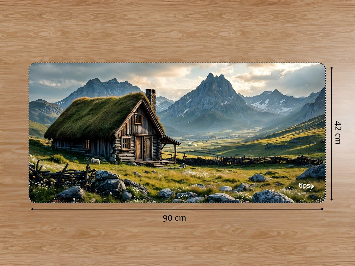 "RUSTIC MOUNTAIN CABIN " Gaming Mousepad Elevate Your Gaming Experience