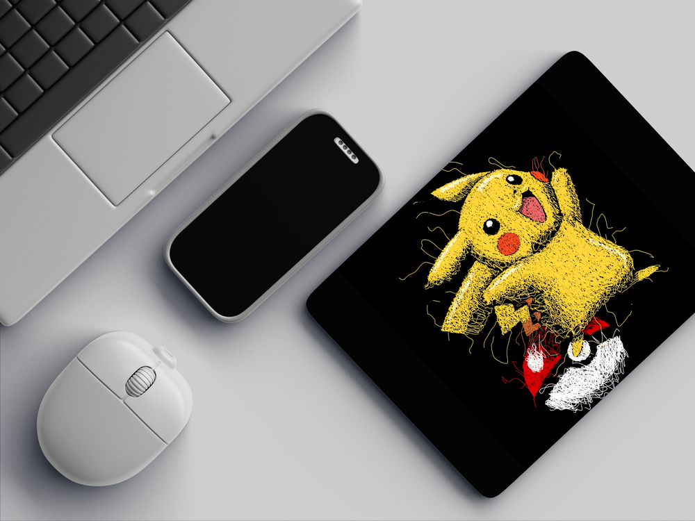 "PIKACHUU" Mousepad Enhance Your Workspace with Style