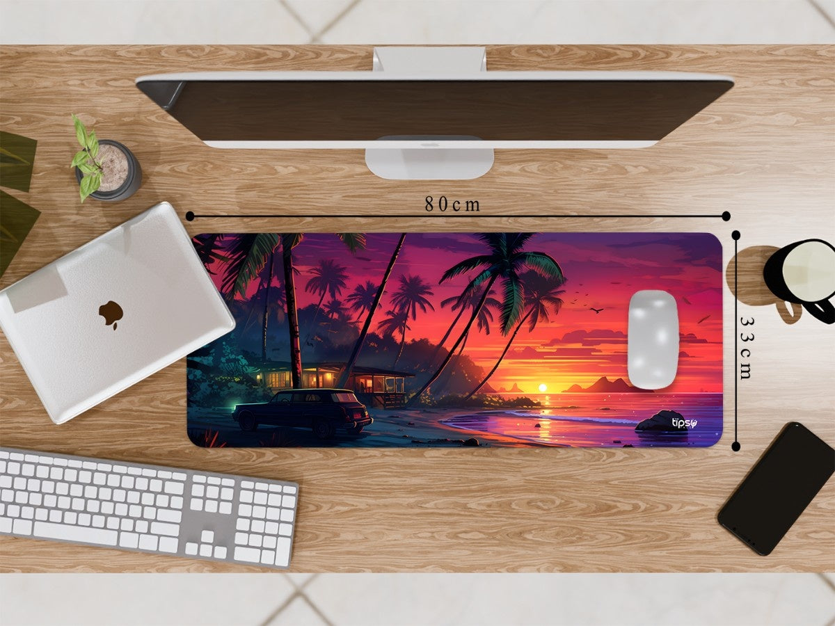 "TROPICAL SUNSET BEACH " Gaming Mousepad Elevate Your Gaming Experience