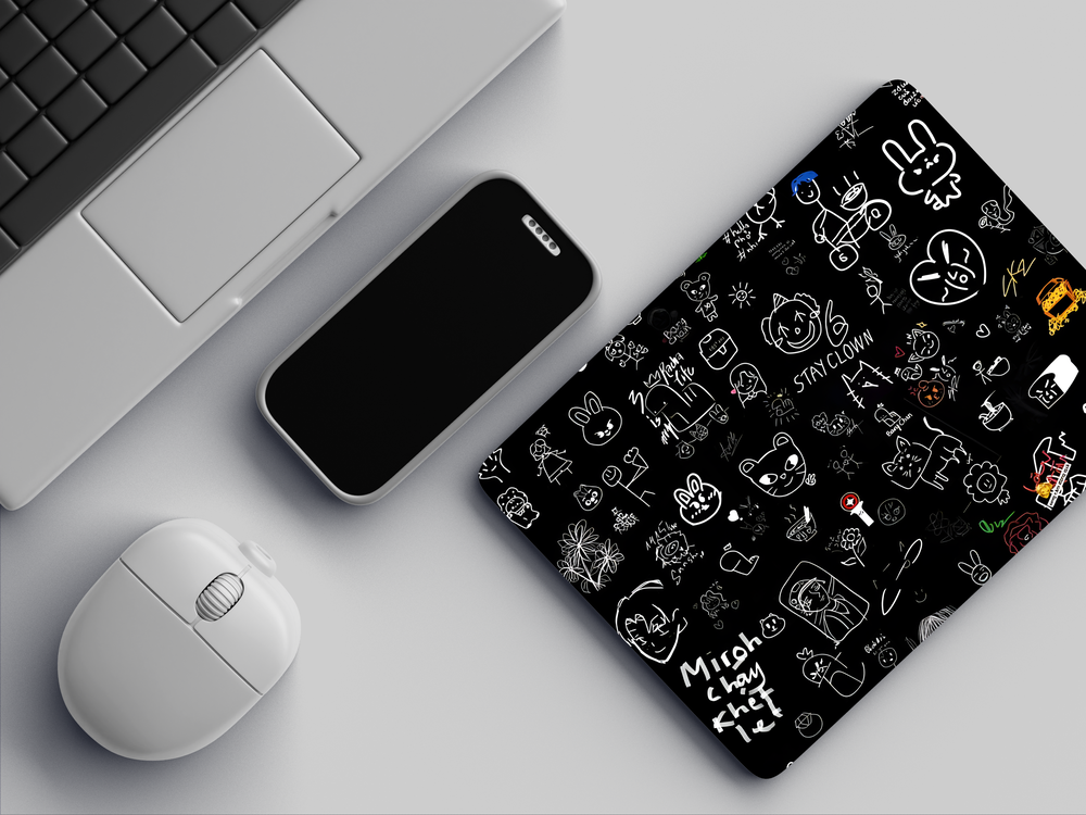 "HELLO MOJI'S" Mousepad Enhance Your Workspace with Style