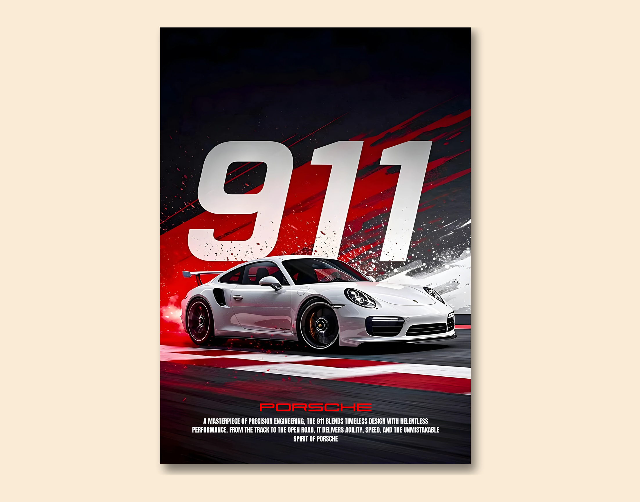 "911 - THE MASTERPIECE"- Shiny & Sturdy Metallic Poster  Art That Pops & Sticks
