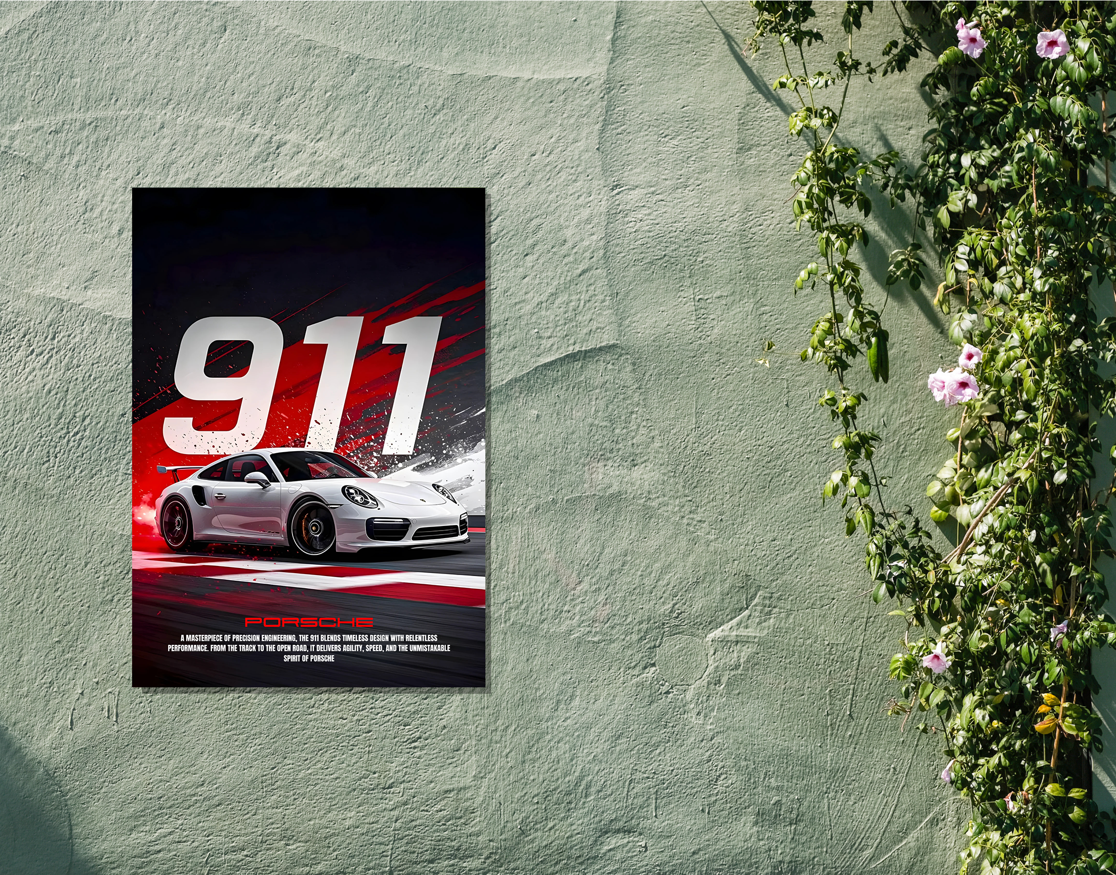 "911 - THE MASTERPIECE"- Shiny & Sturdy Metallic Poster  Art That Pops & Sticks