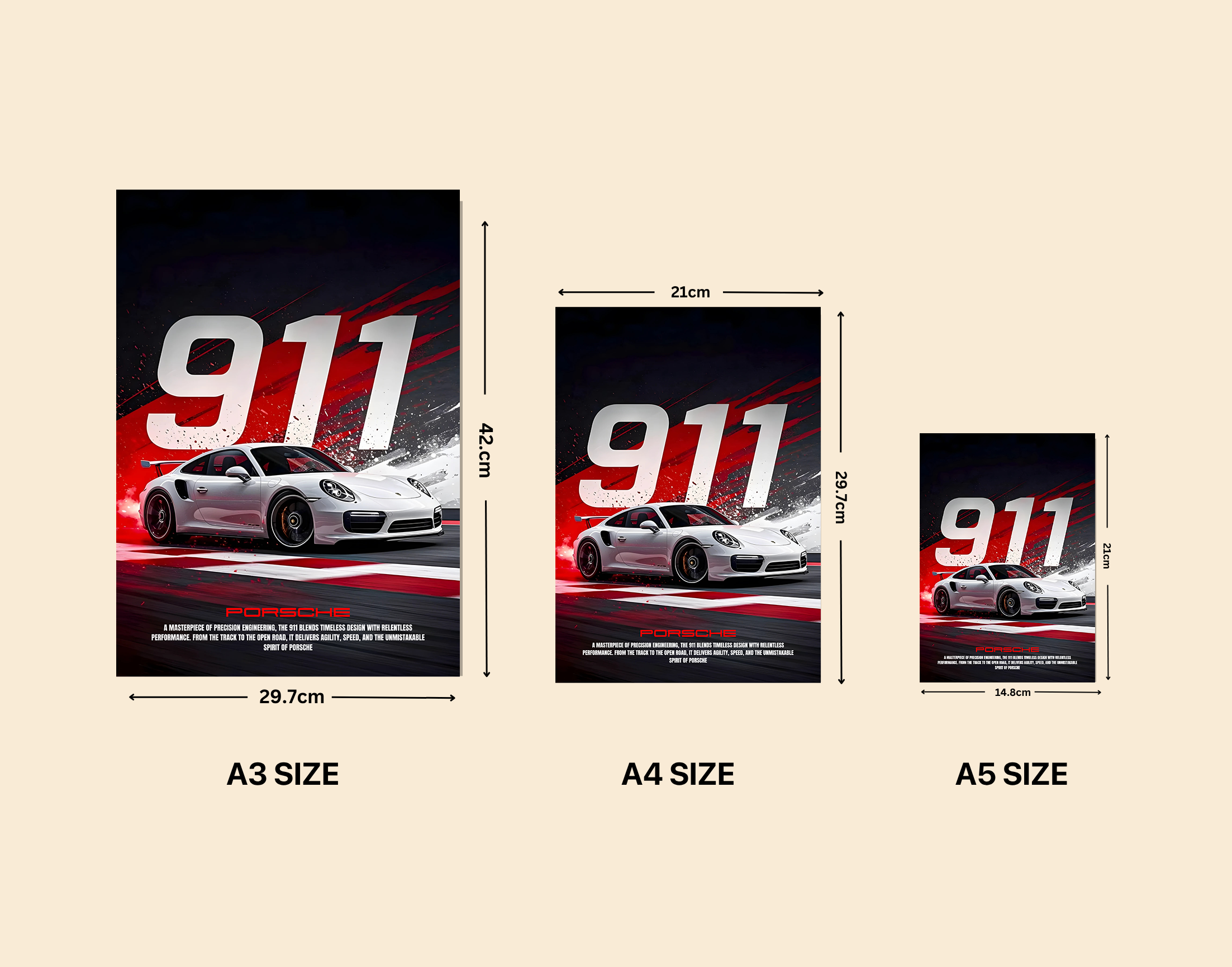 "911 - THE MASTERPIECE"- Shiny & Sturdy Metallic Poster  Art That Pops & Sticks