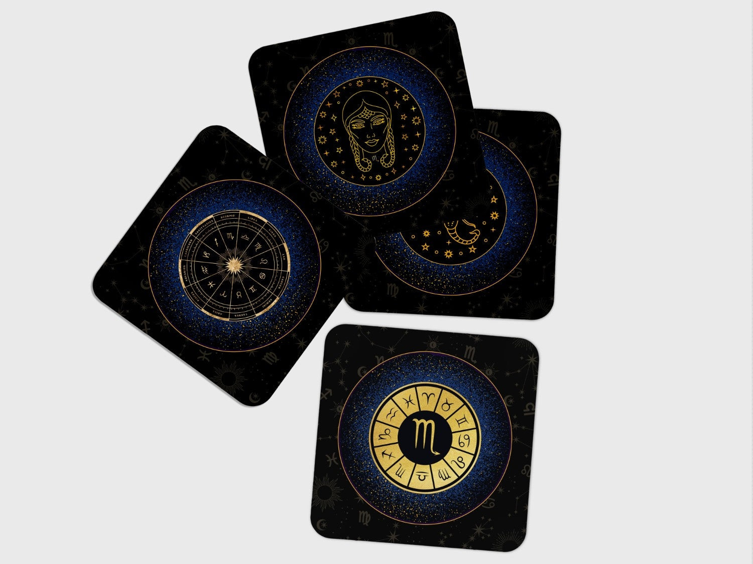 SCOPRIO-ZODIAC SIGN' Coaster Set of 4