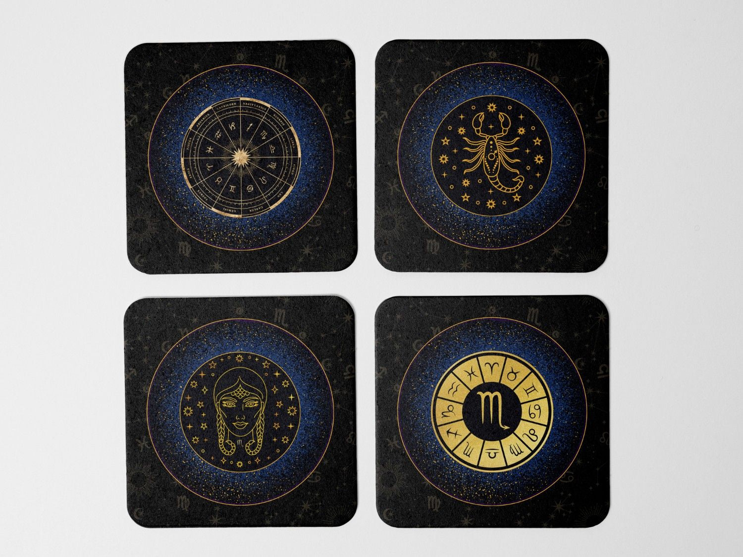 SCOPRIO-ZODIAC SIGN' Coaster Set of 4
