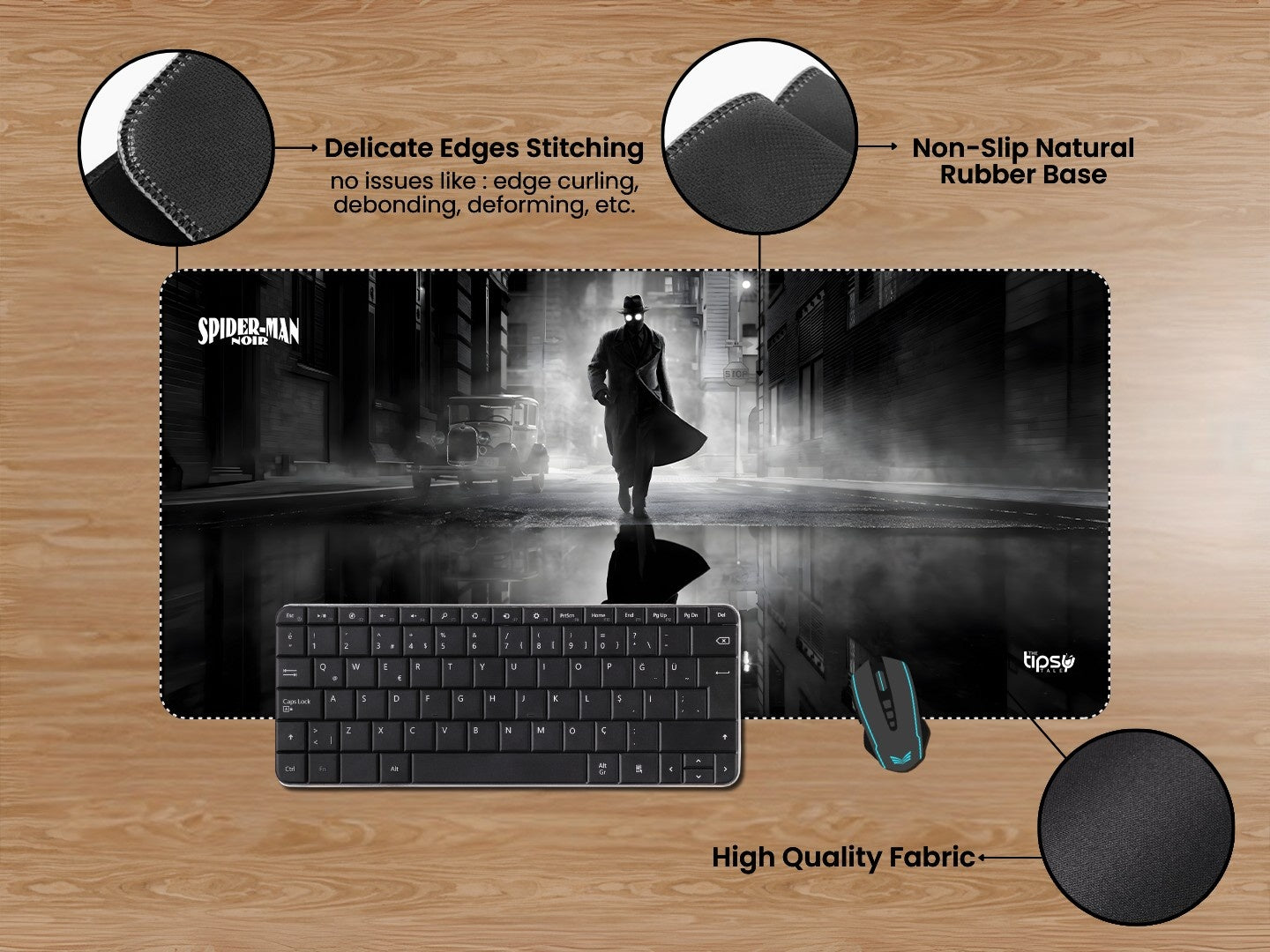"SPIDERMAN NOIR - MARVEL " Gaming Mousepad Elevate Your Gaming Experience