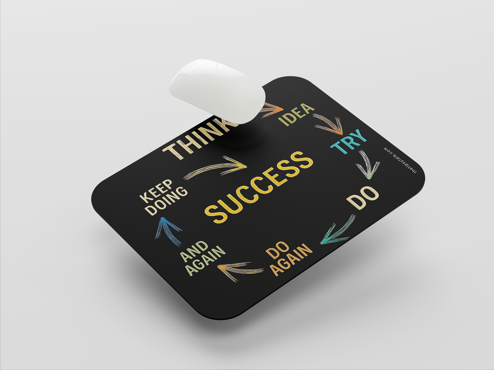 "THINK TO SUCCESS" Mousepad Enhance Your Workspace with Style