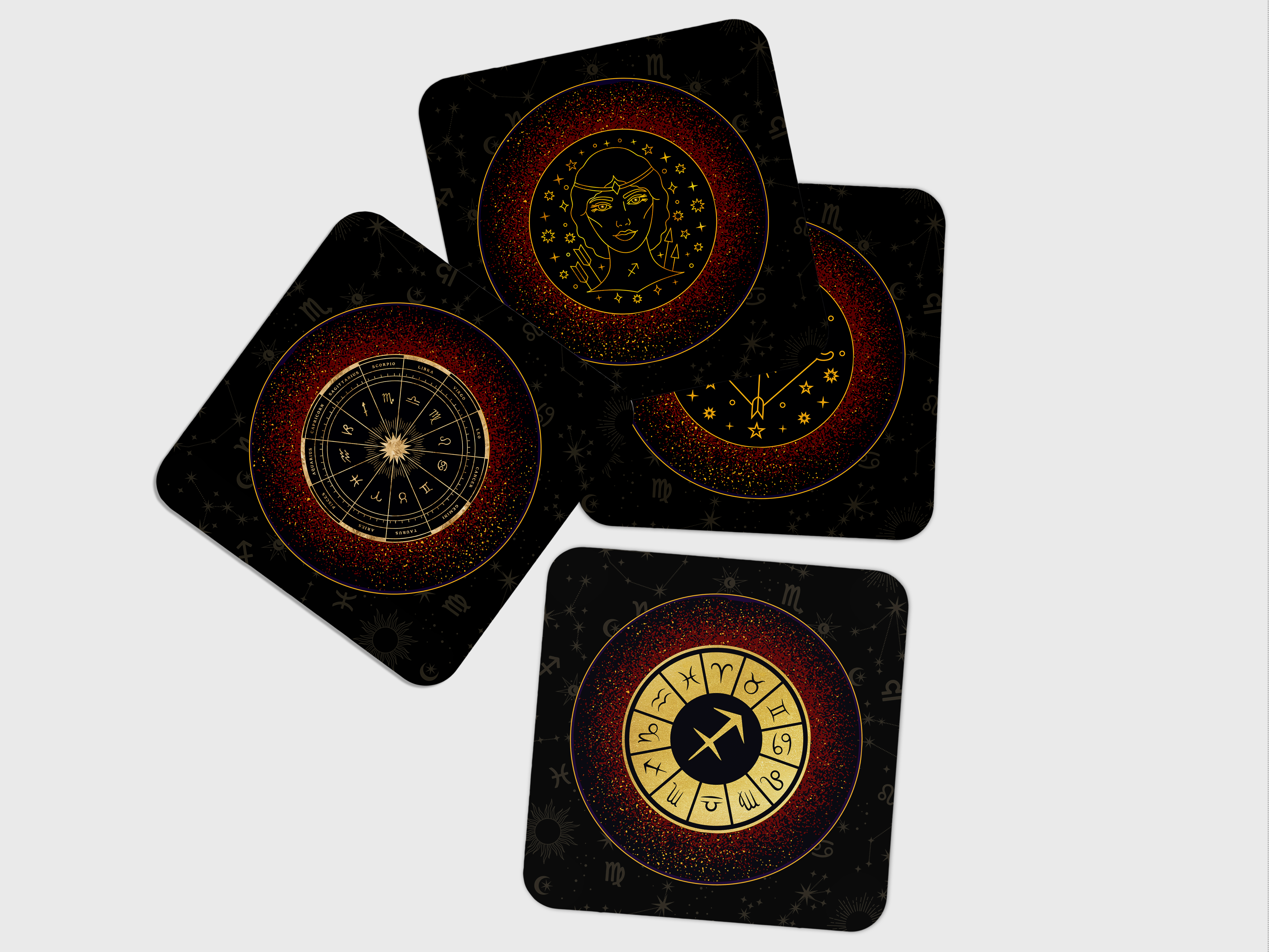 'SCOPRIO-ZODIAC SIGN' Coaster Set of 4