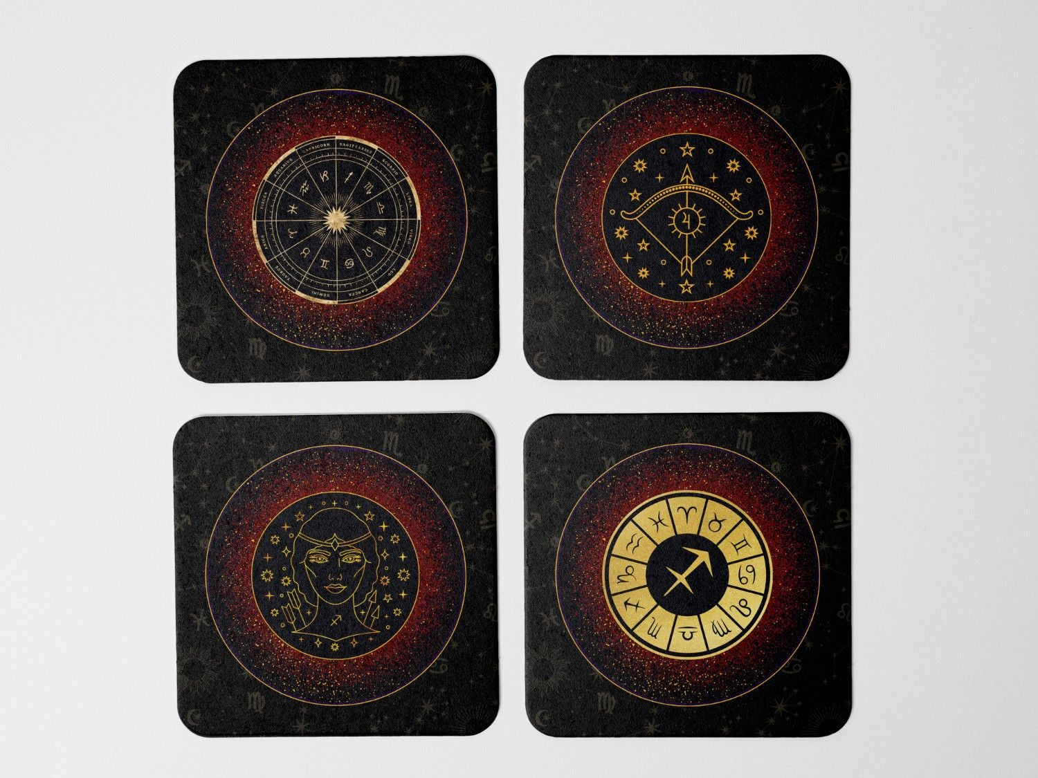 SAGITTARIUS-ZODIAC SIGN' Coaster Set of 4
