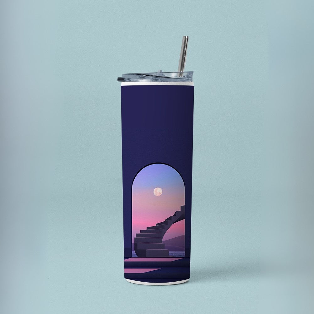 "Staircase to Heaven" Tumbler with Metal Straw