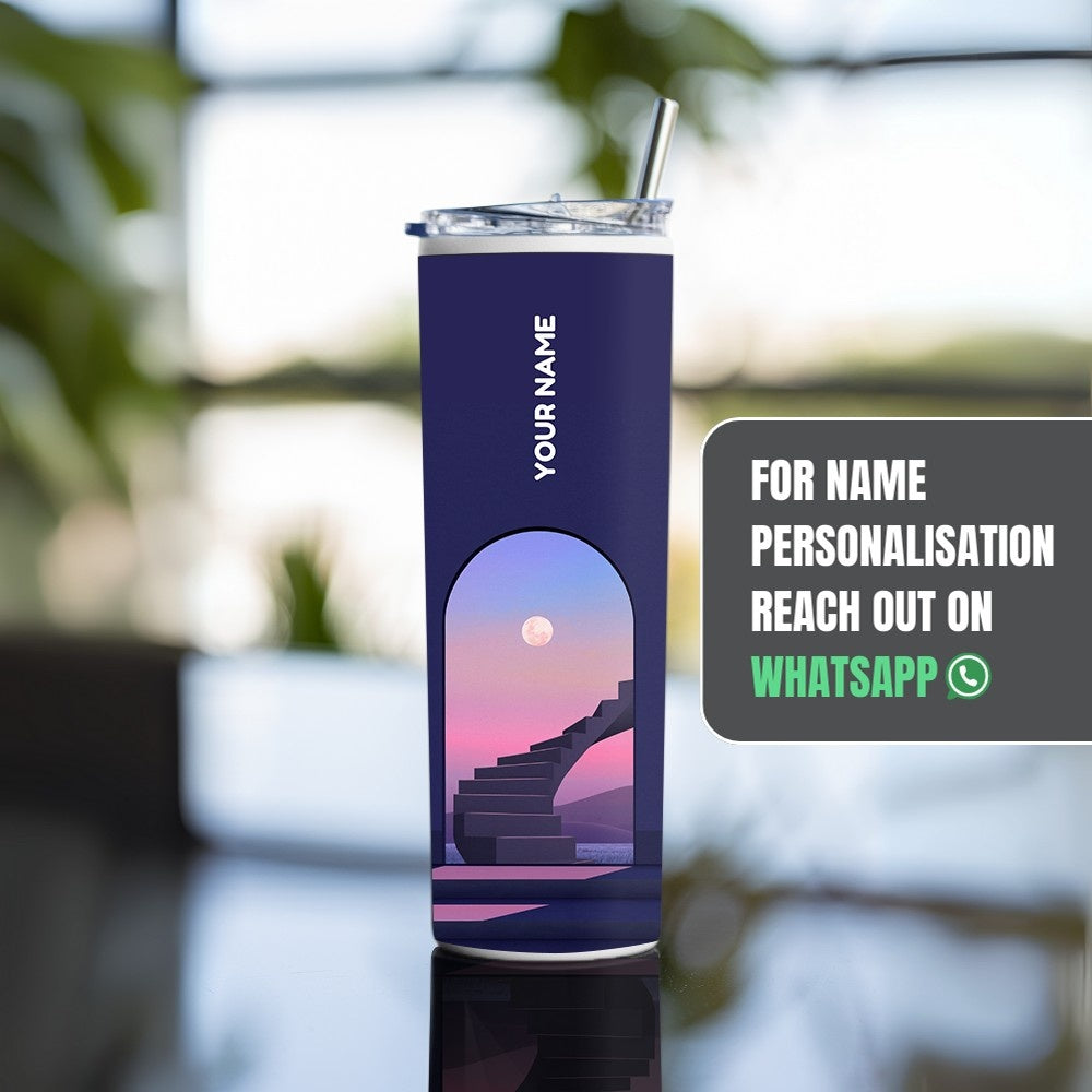 "Staircase to Heaven" Tumbler with Metal Straw