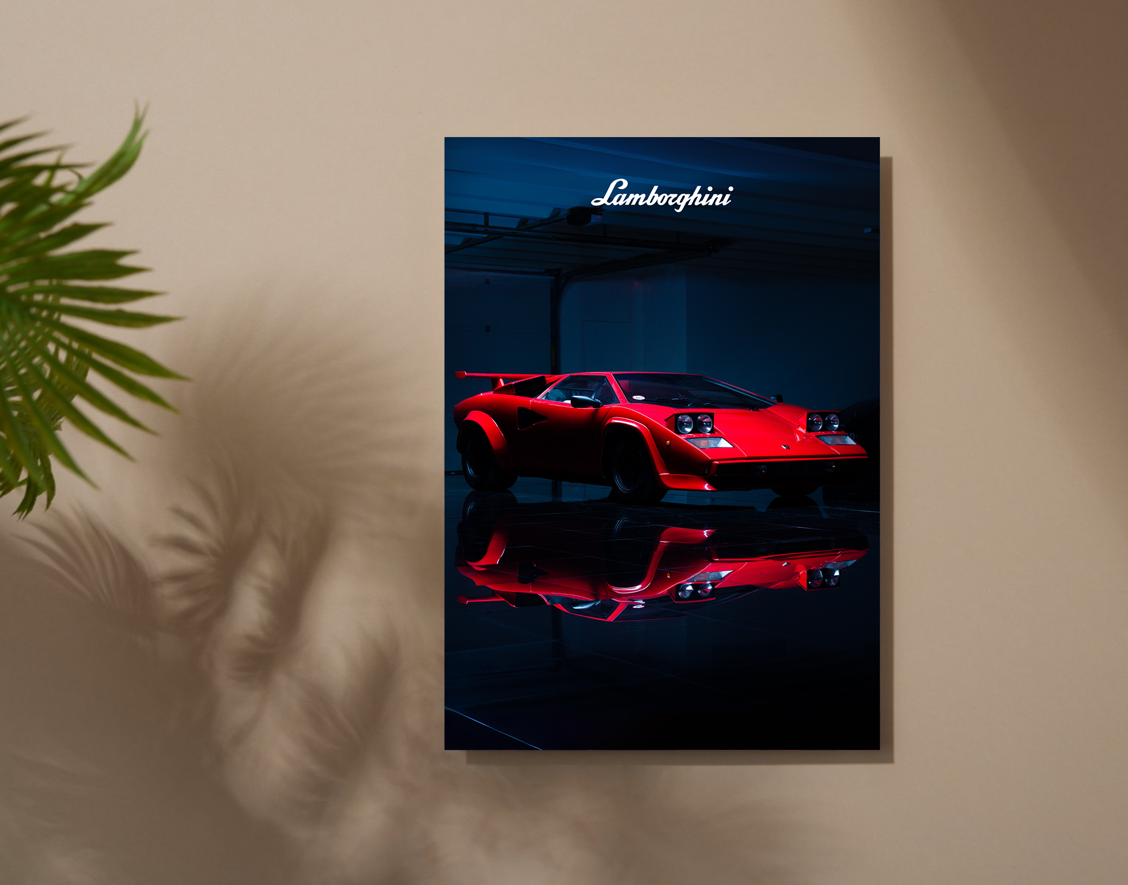"Lamborghini Countach"- Shiny & Sturdy Metallic Poster  Art That Pops & Sticks