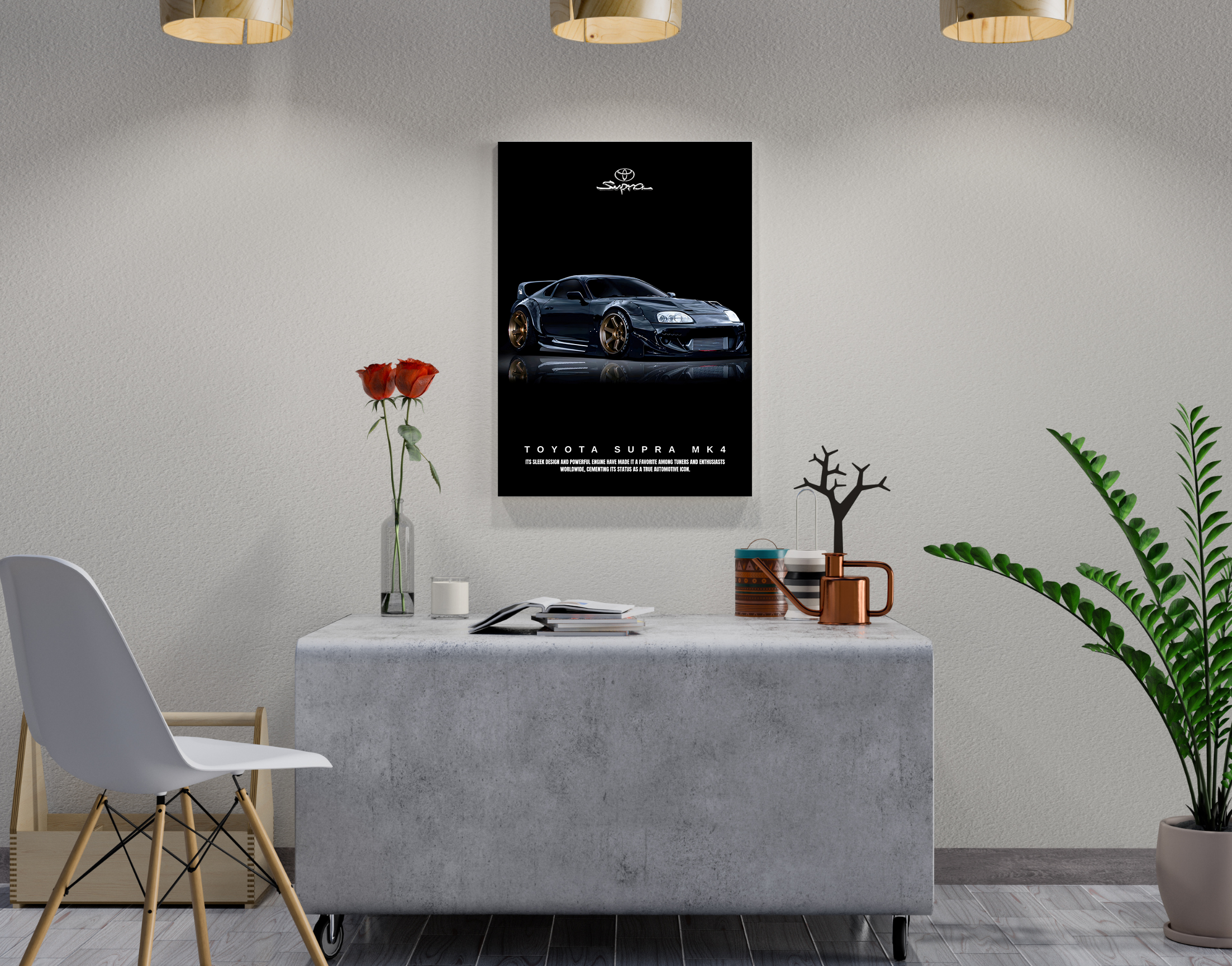 "SUPRA MK4 "- Shiny & Sturdy Metallic Poster  Art That Pops & Sticks
