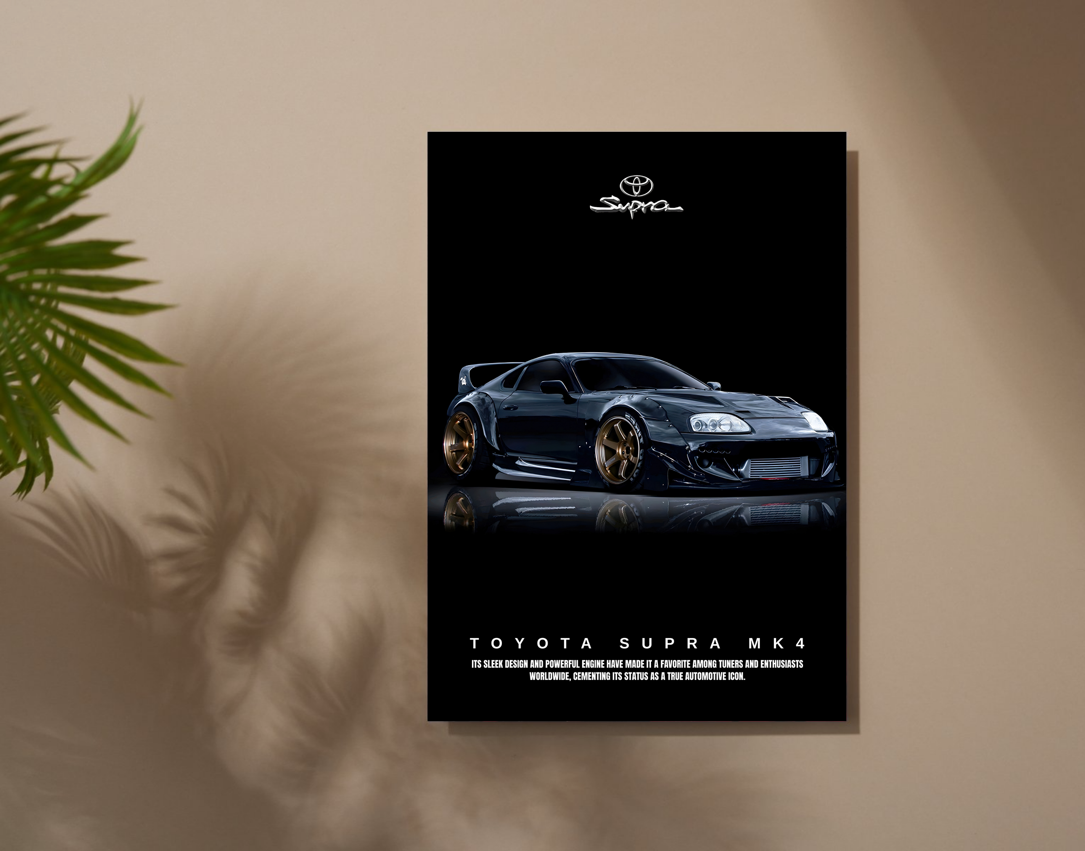 "SUPRA MK4 "- Shiny & Sturdy Metallic Poster  Art That Pops & Sticks