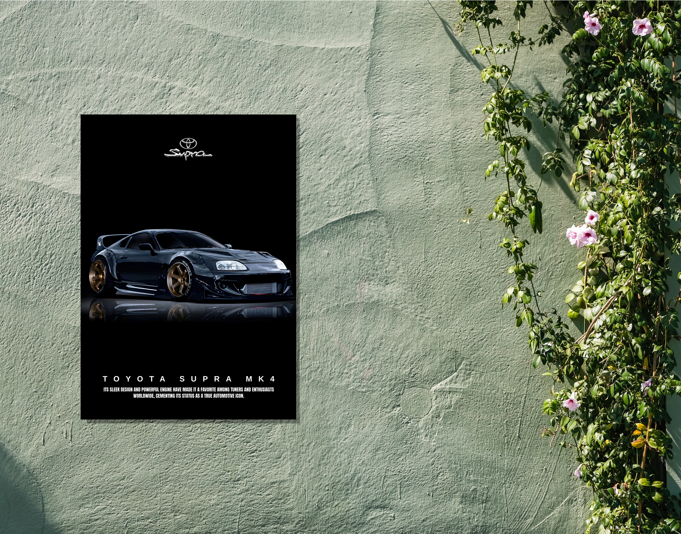 "SUPRA MK4 "- Shiny & Sturdy Metallic Poster  Art That Pops & Sticks