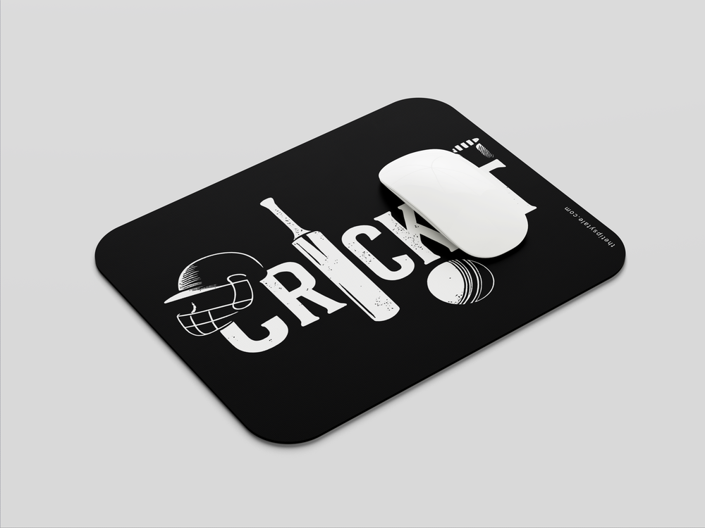 "CRICKET-WICKET" Mousepad Enhance Your Workspace with Style