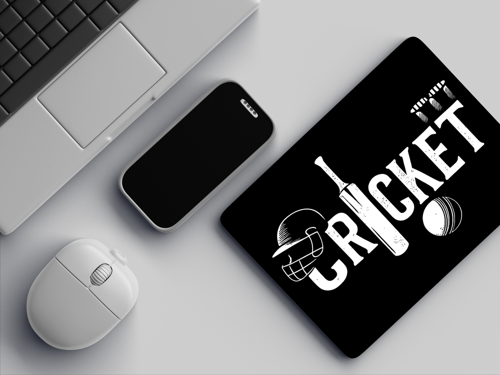 "CRICKET-WICKET" Mousepad Enhance Your Workspace with Style