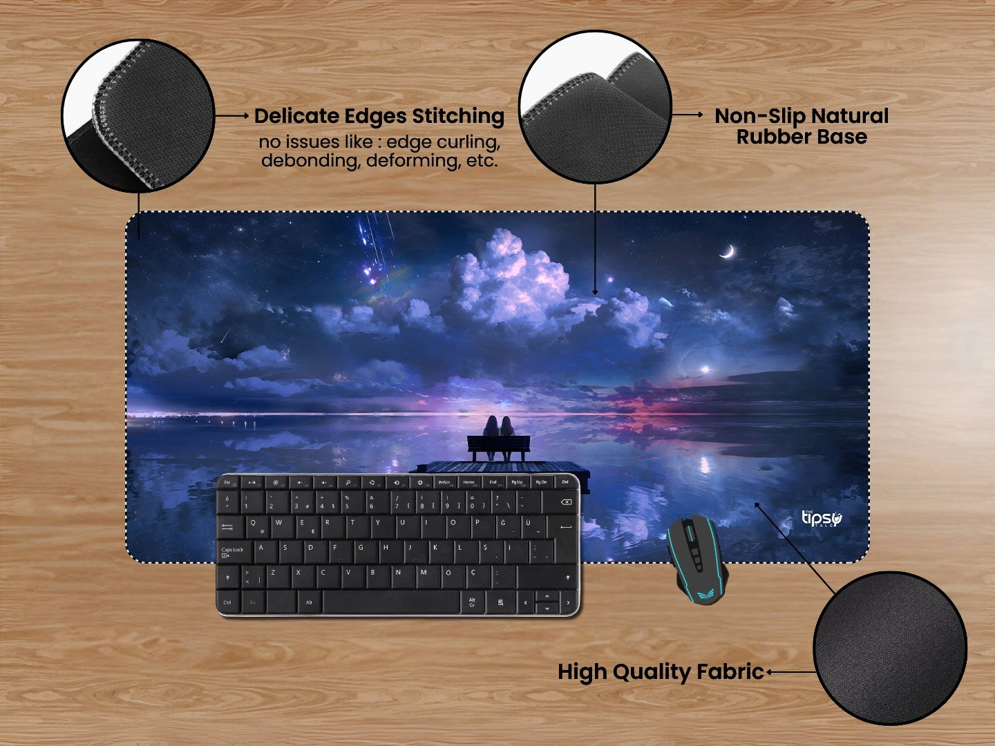 "PEACEFUL TIME " Gaming Mousepad Elevate Your Gaming Experience