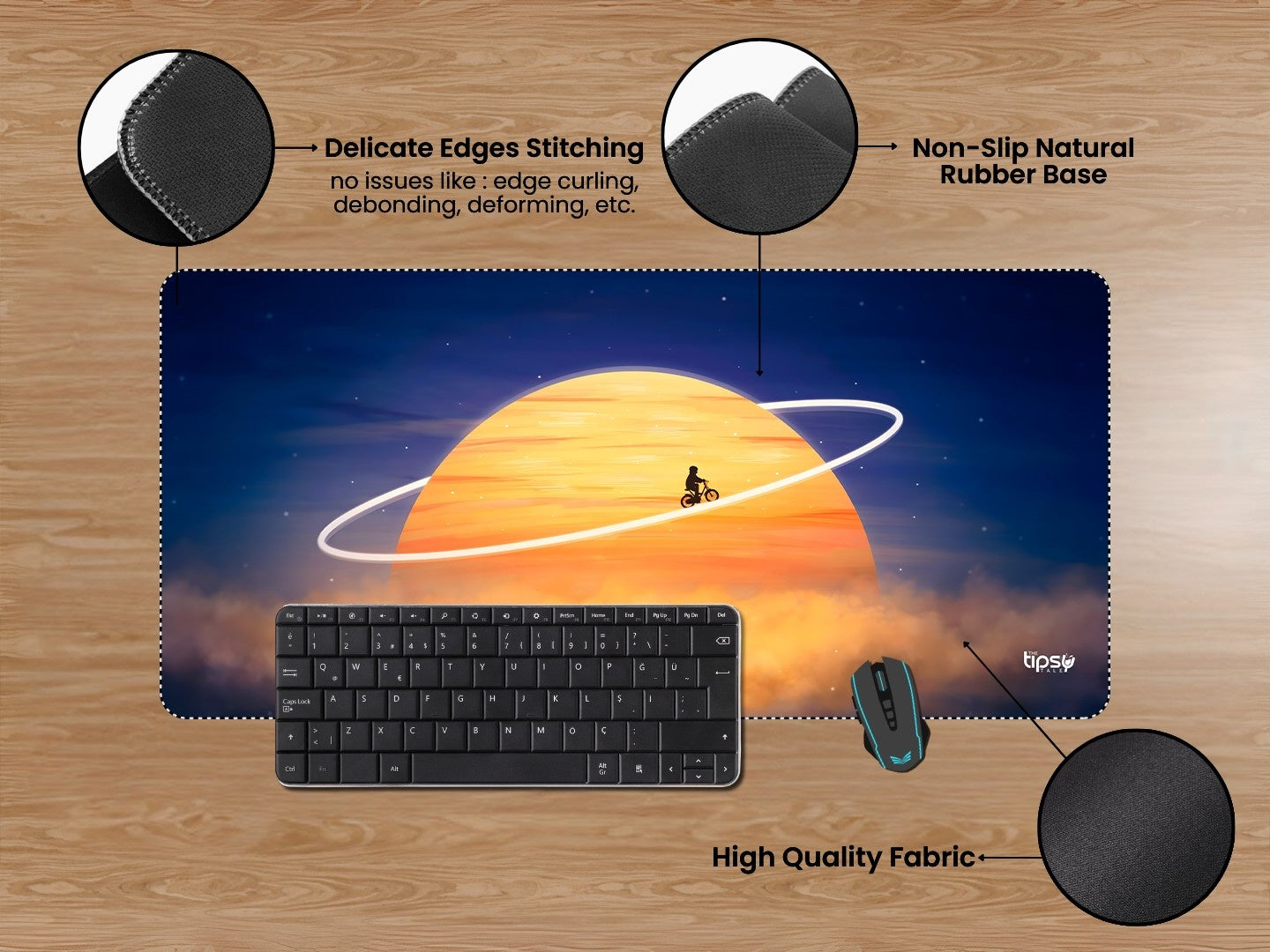 "CYCLE THE UNIVERSE" Gaming Mousepad Elevate Your Gaming Experience