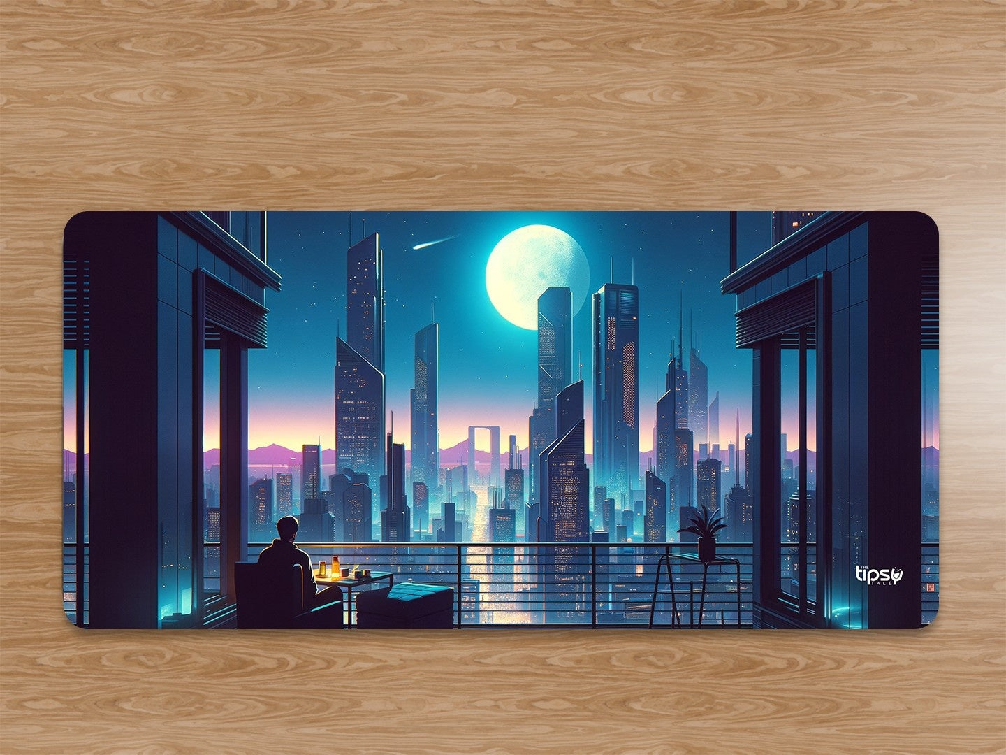 "Skyscrapers Moonlight " Gaming Mousepad Elevate Your Gaming Experience