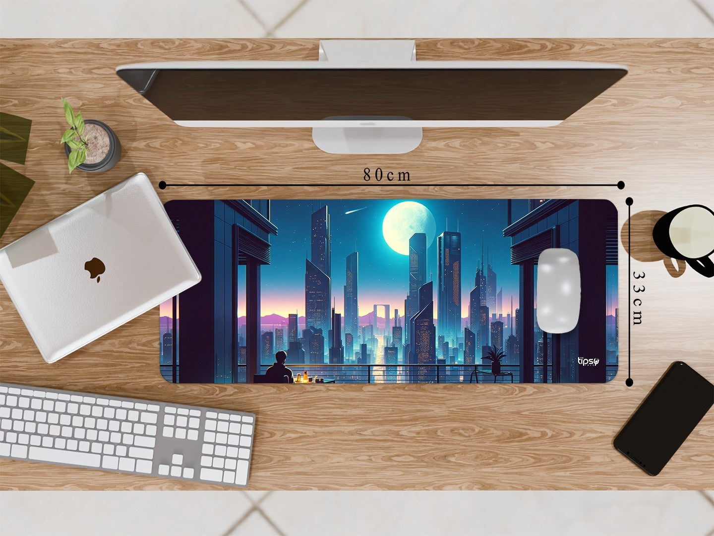 "Skyscrapers Moonlight " Gaming Mousepad Elevate Your Gaming Experience
