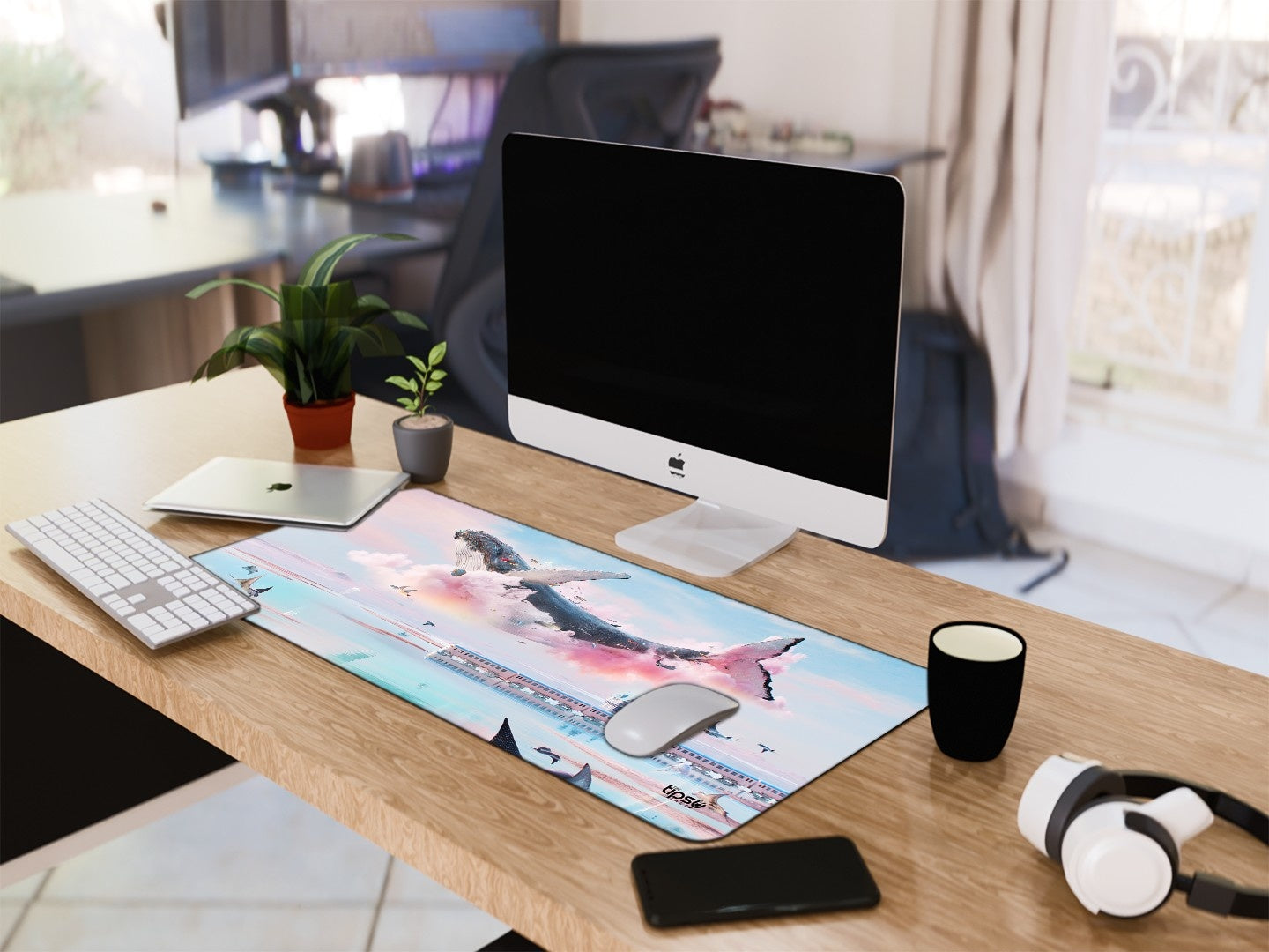 "Whale in the clouds " Gaming Mousepad Elevate Your Gaming Experience