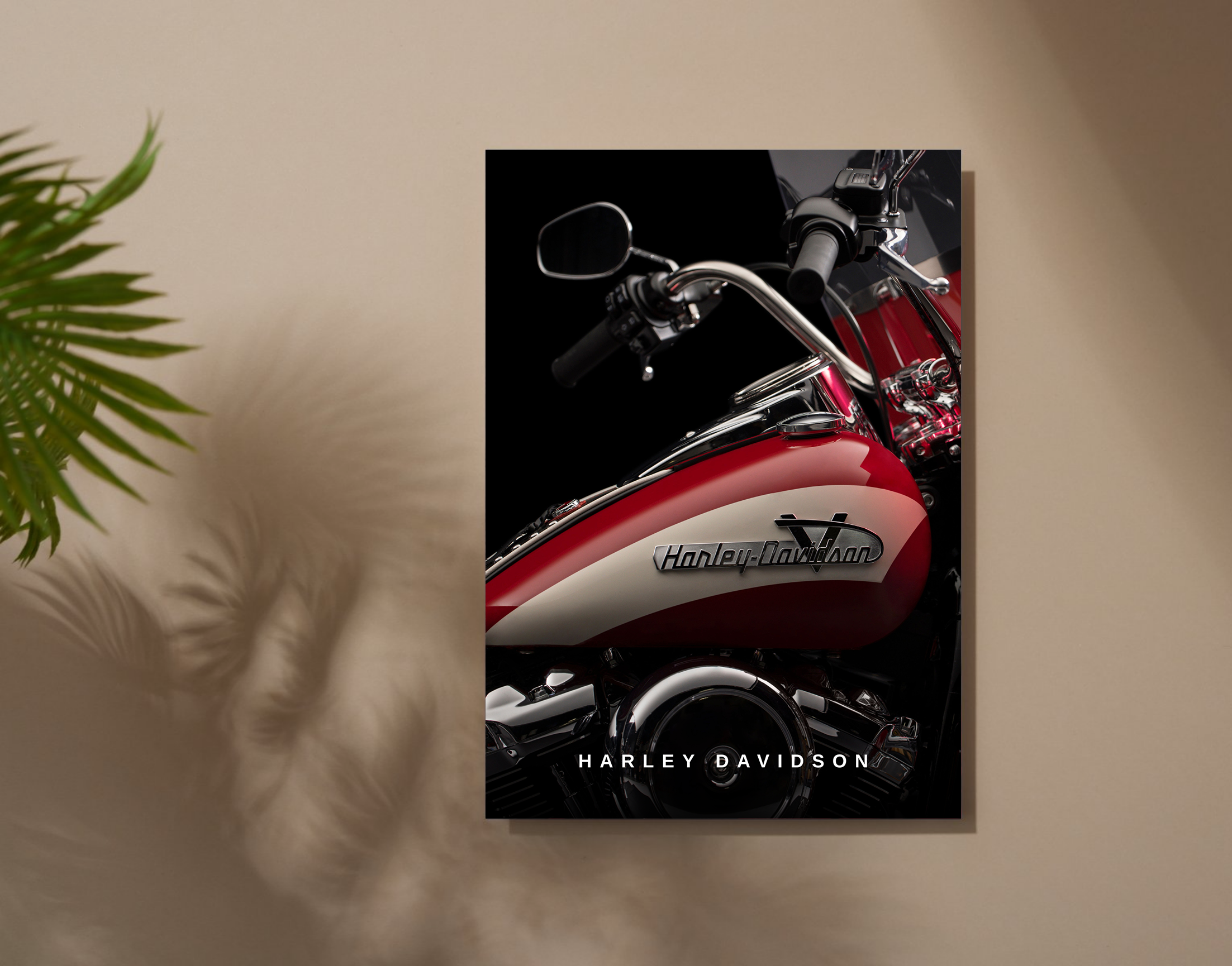"HARLEY DAVIDSON - LIVE  LEGENDARY"- Shiny & Sturdy Metallic Poster  Art That Pops & Sticks