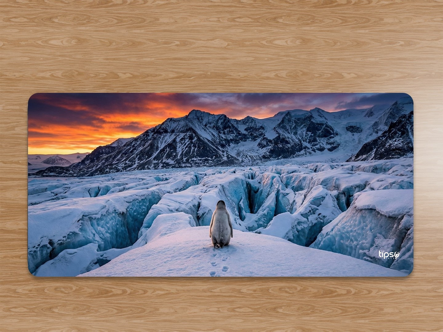 "Penguin On The Run " Gaming Mousepad Elevate Your Gaming Experience