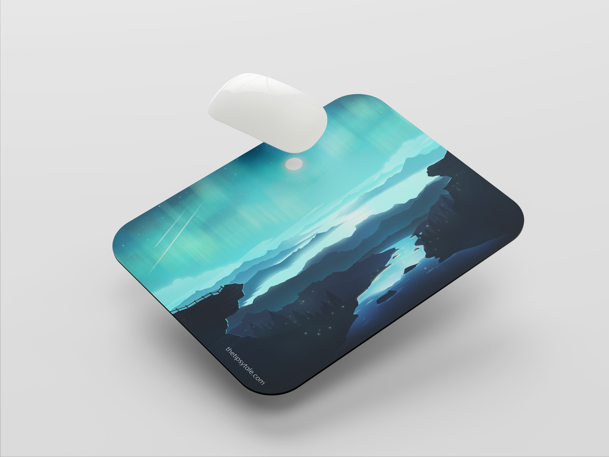 "AURORA BOREALIS" Mousepad Enhance Your Workspace with Style