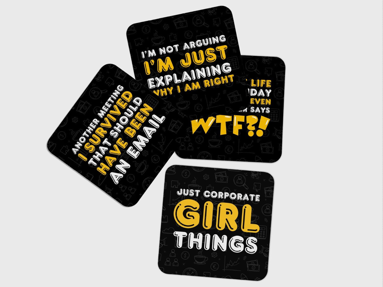 CORPORATE WOMEN EDITION' Coaster Set of 4