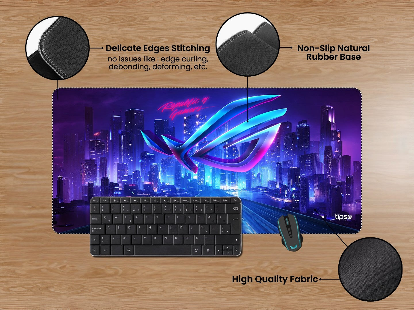 "ASUS ROG - DESIGNED FOR GAMERS" Gaming Mousepad Elevate Your Gaming Experience