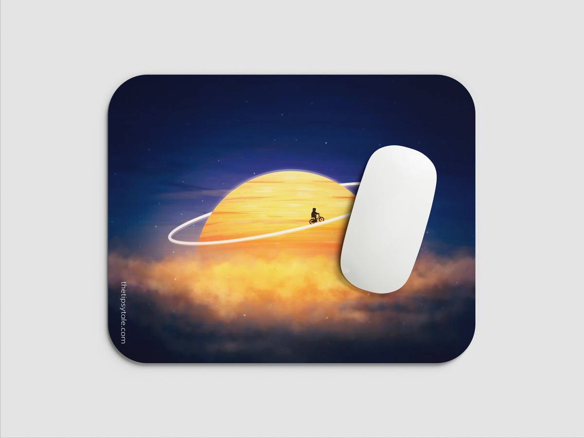 "CYCLE THE UNIVERSE" Mousepad Enhance Your Workspace with Style