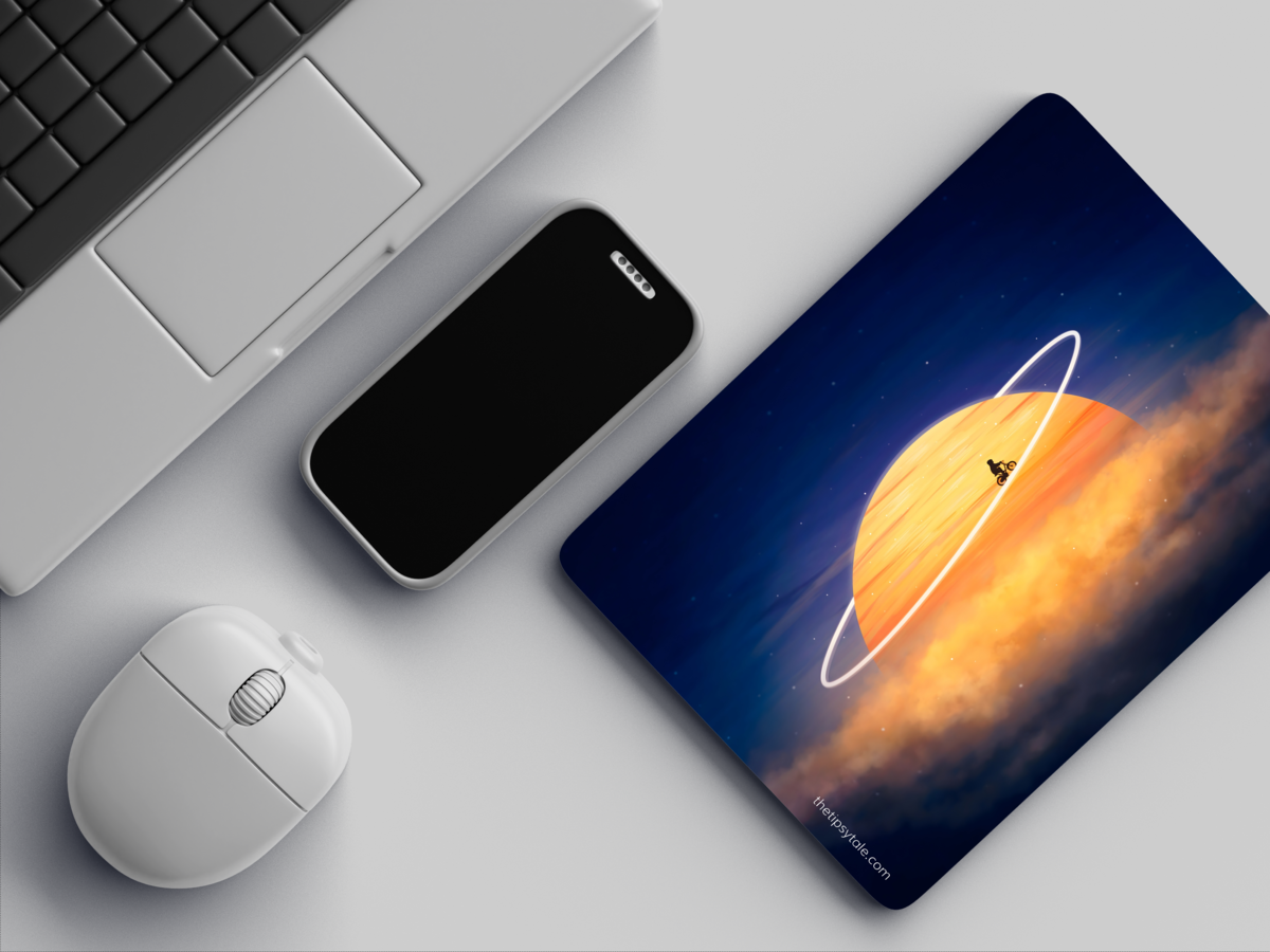 "CYCLE THE UNIVERSE" Mousepad Enhance Your Workspace with Style