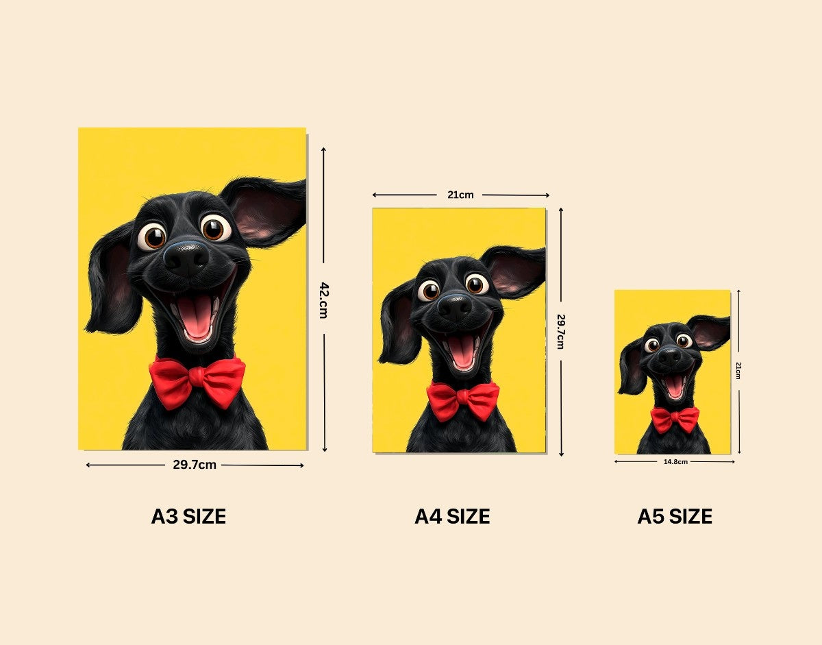 "Bowtie Buddy"- Shiny & Sturdy Metallic Poster  Art That Pops & Sticks