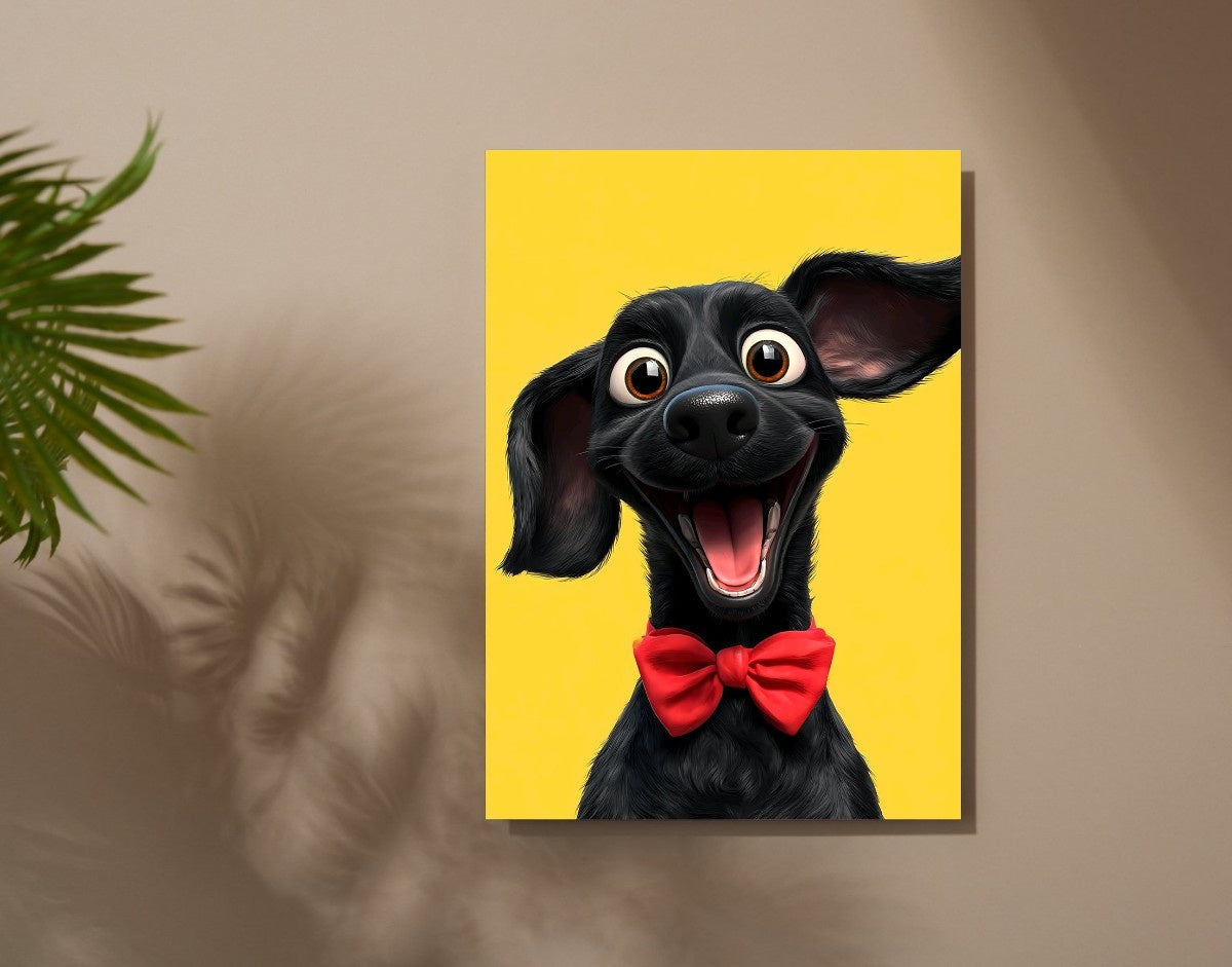 "Bowtie Buddy"- Shiny & Sturdy Metallic Poster  Art That Pops & Sticks