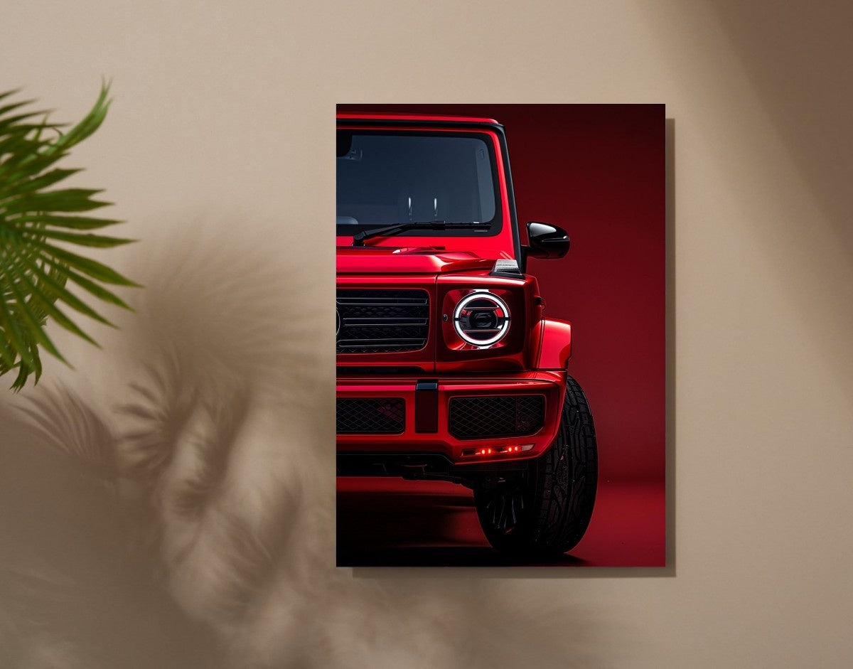 "Red Beast"- Shiny & Sturdy Metallic Poster  Art That Pops & Sticks