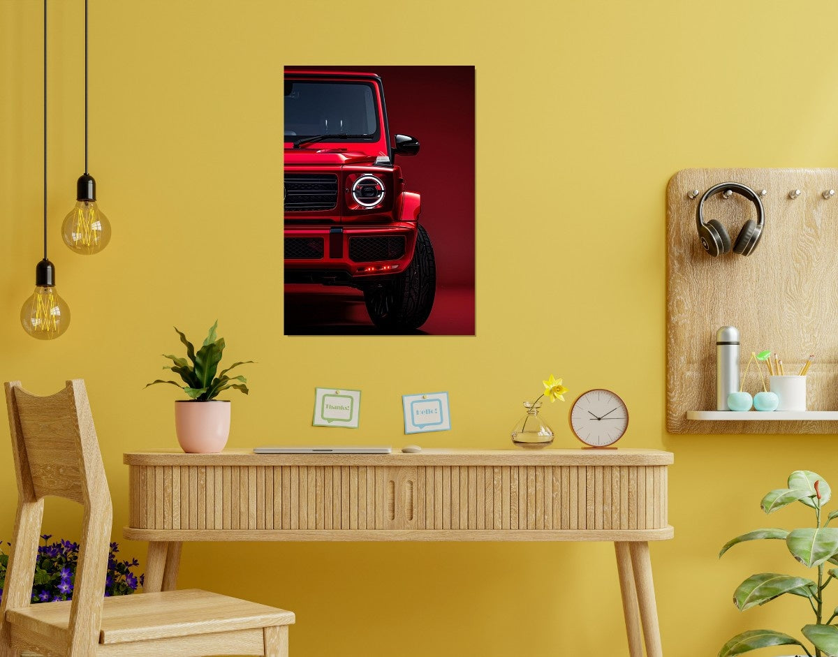 "Red Beast"- Shiny & Sturdy Metallic Poster  Art That Pops & Sticks