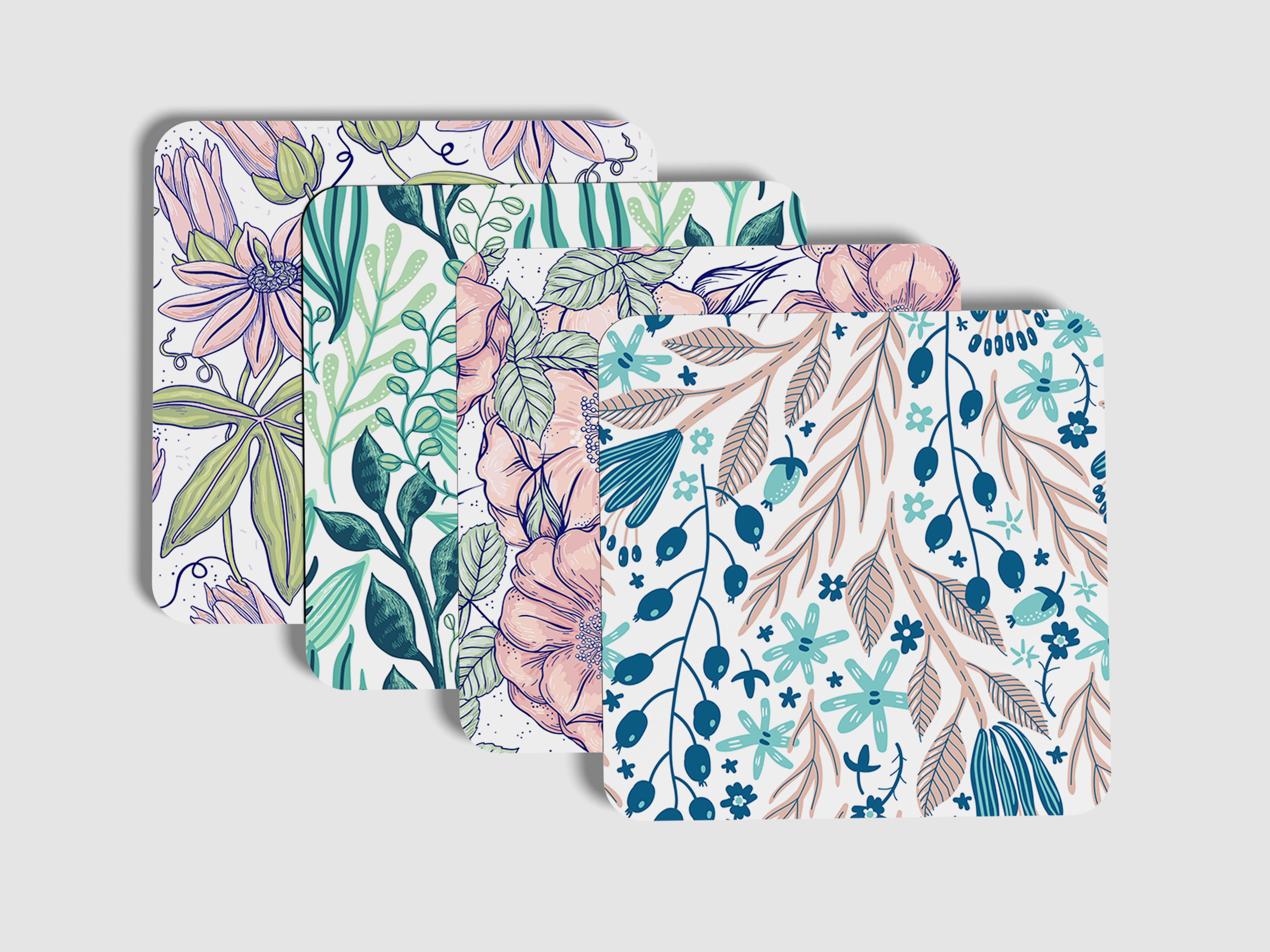 "Flower Lover" Coaster Set of 4