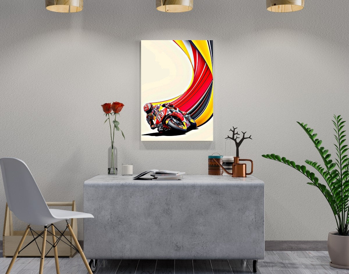 "Speed Rider"- Shiny & Sturdy Metallic Poster  Art That Pops & Sticks