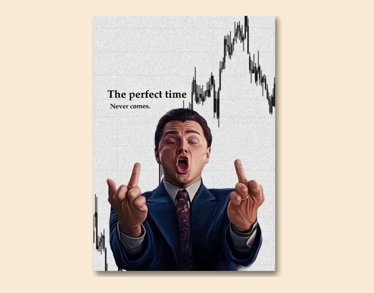 "Market Madness"- Shiny & Sturdy Metallic Poster  Art That Pops & Sticks