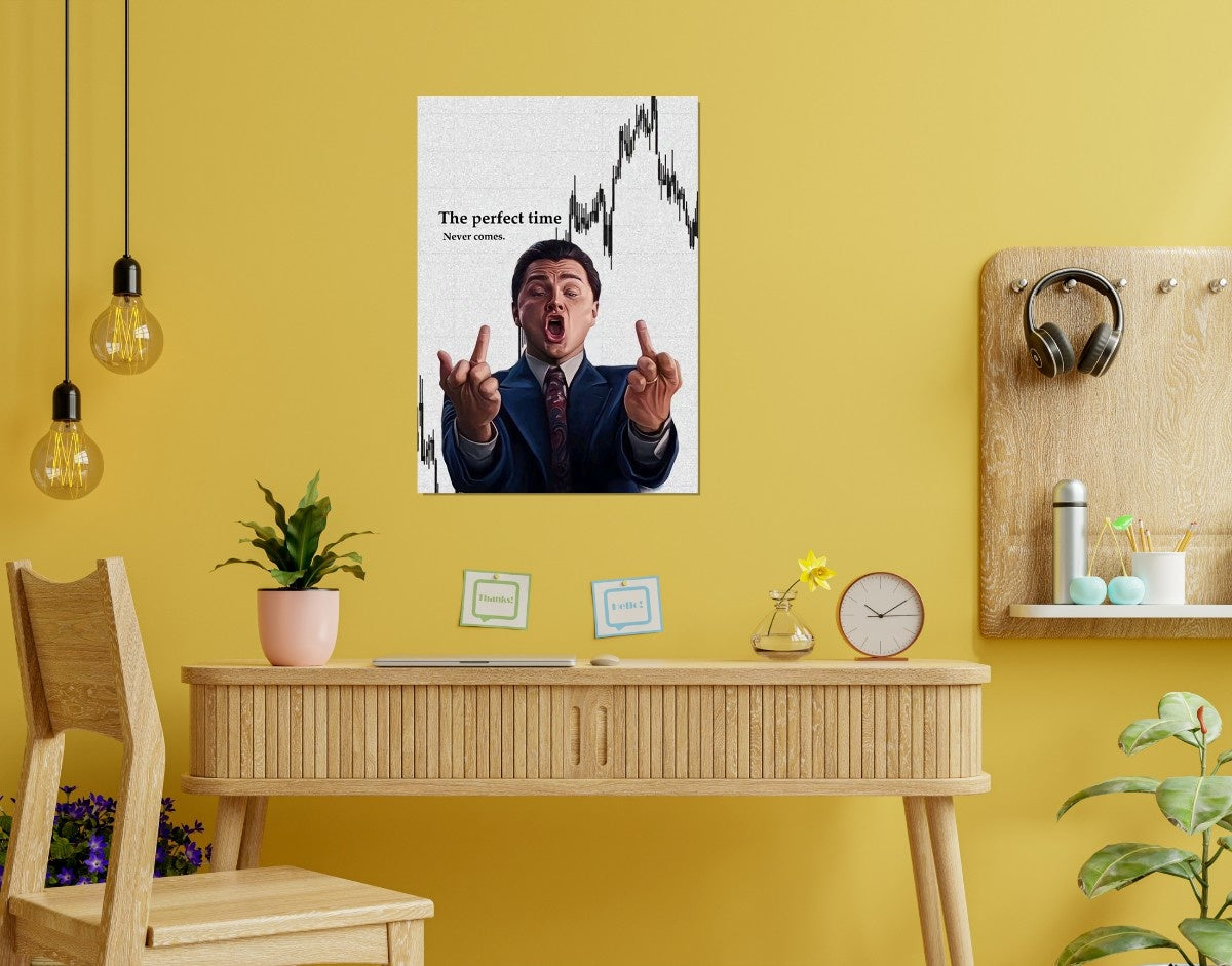 "Market Madness"- Shiny & Sturdy Metallic Poster  Art That Pops & Sticks