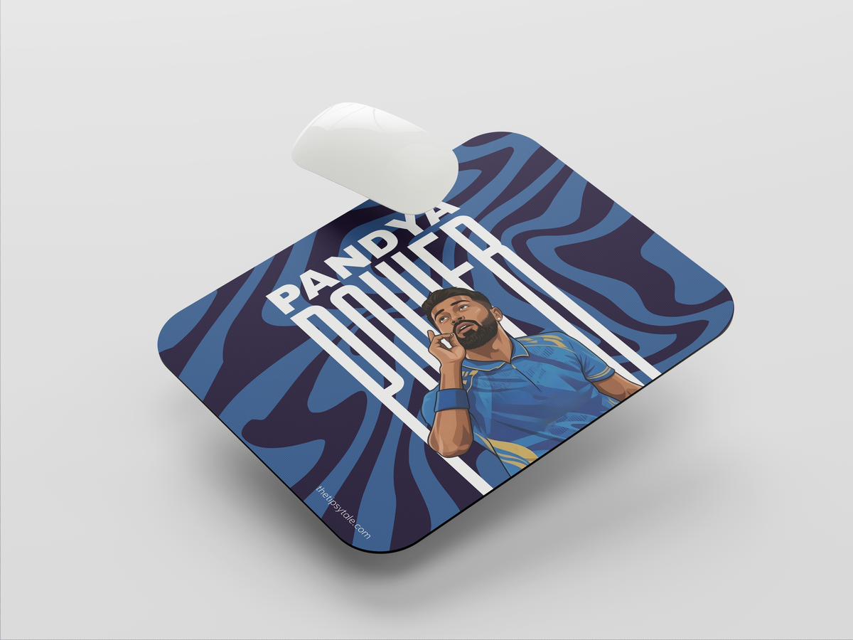 "PANDYA POWER: CRICKET FANBASE" Mousepad Enhance Your Workspace with Style