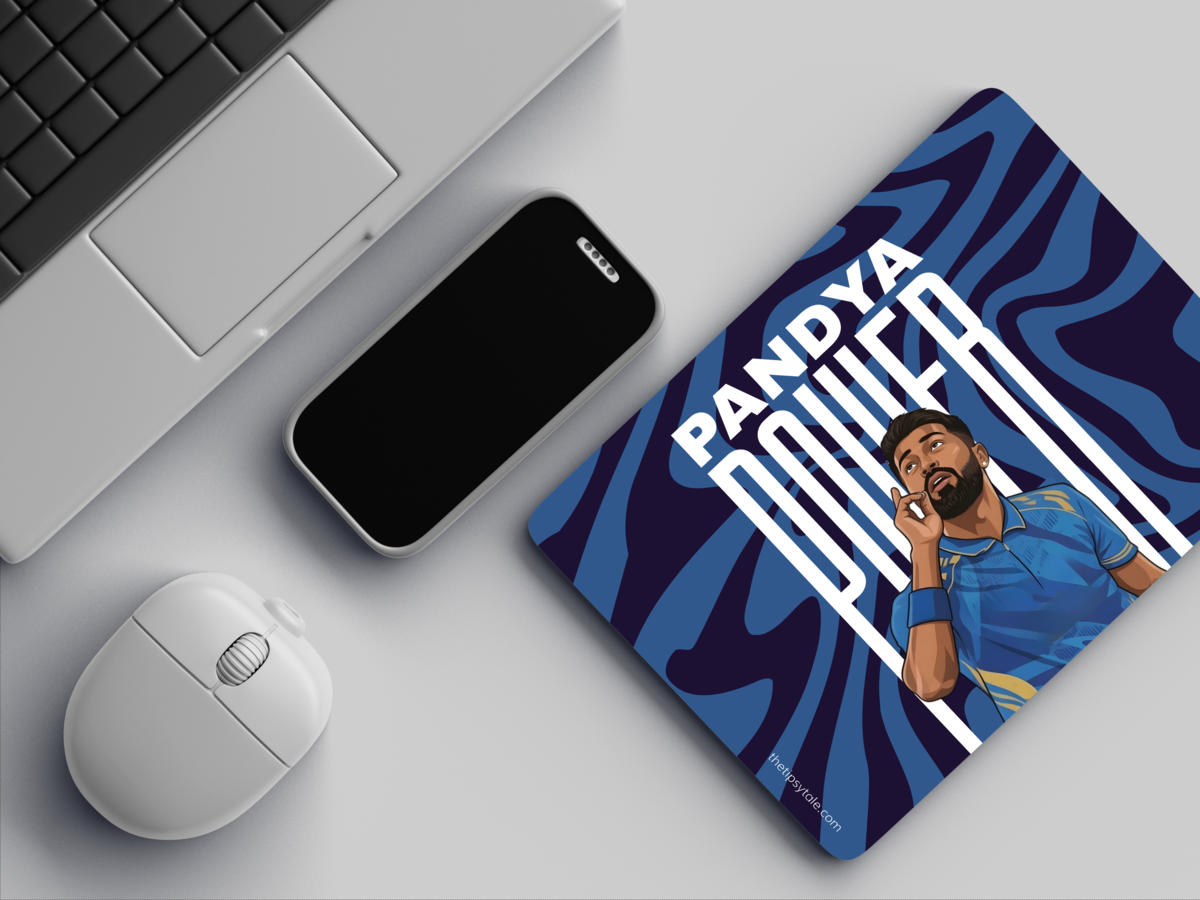 "PANDYA POWER: CRICKET FANBASE" Mousepad Enhance Your Workspace with Style