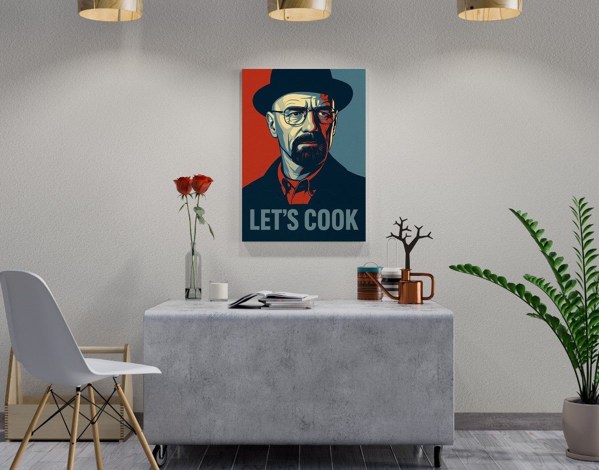 "Let’s Cook"- Shiny & Sturdy Metallic Poster  Art That Pops & Sticks