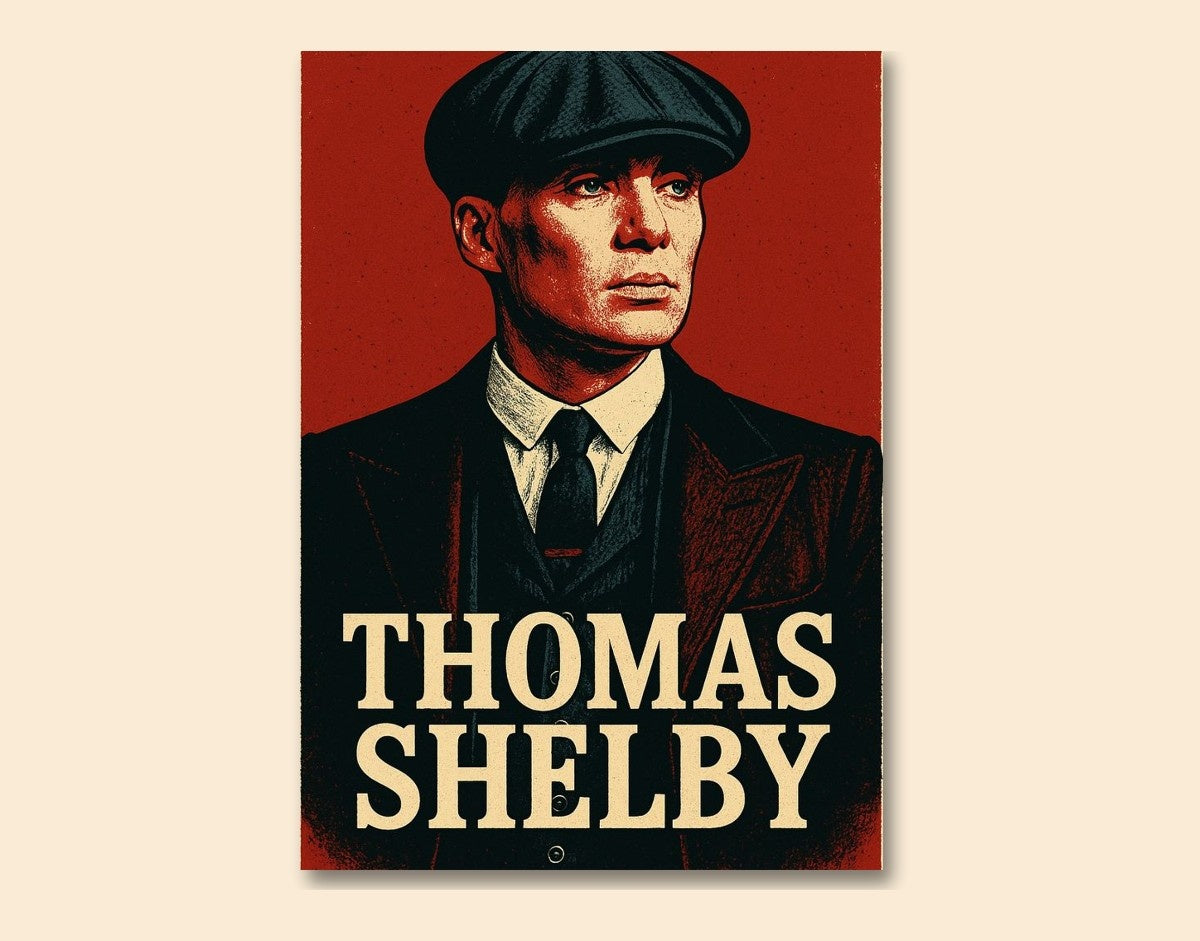 "Thomas Shelby"- Shiny & Sturdy Metallic Poster  Art That Pops & Sticks