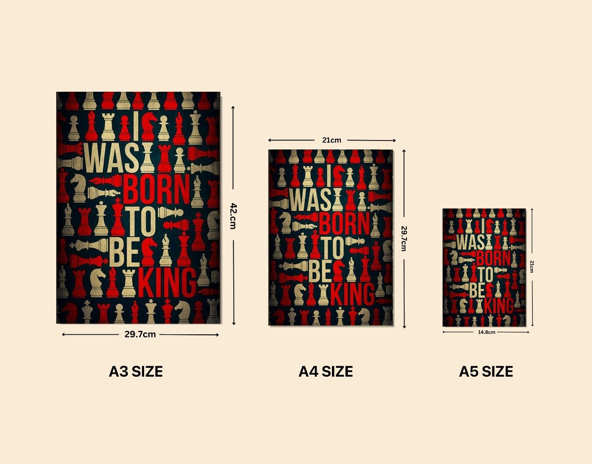 "Born to Be King"- Shiny & Sturdy Metallic Poster  Art That Pops & Sticks