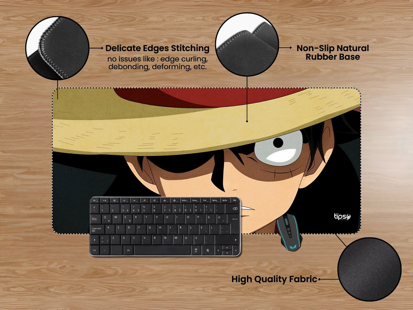 "MONKEY D LUFFY" Gaming Mousepad Elevate Your Gaming Experience