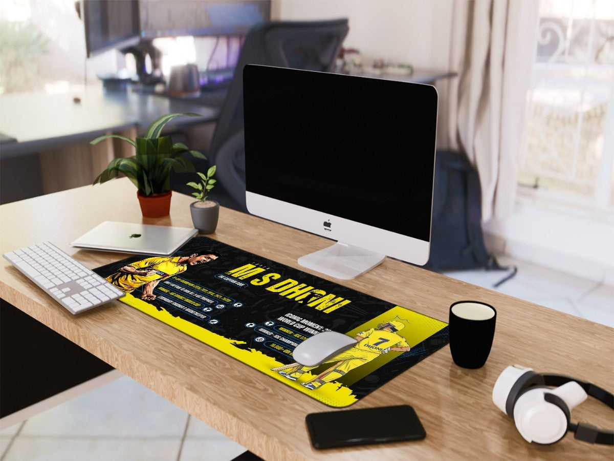 "CAPTAIN COOL DHONI - CRICKET FANDOM" Gaming Mousepad Elevate Your Gaming Experience