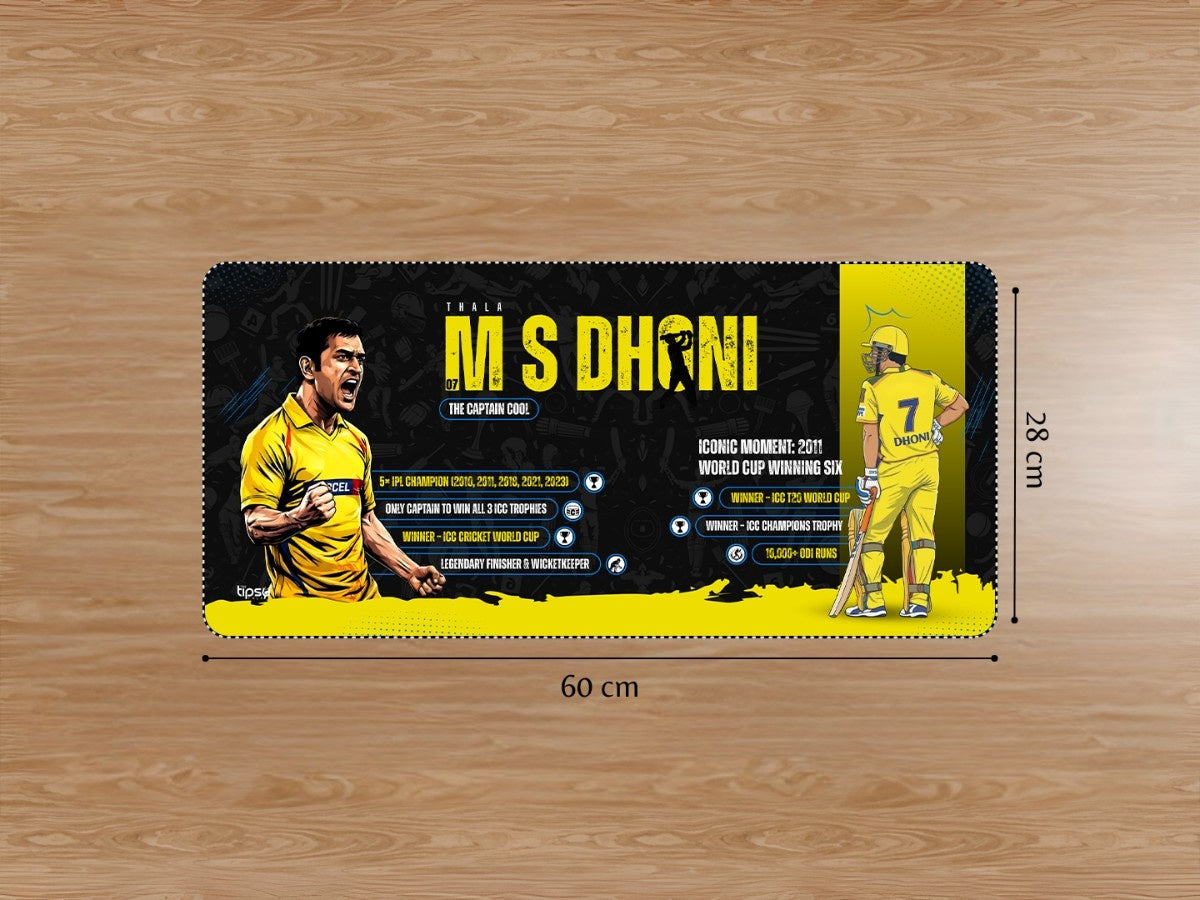 "CAPTAIN COOL DHONI - CRICKET FANDOM" Gaming Mousepad Elevate Your Gaming Experience